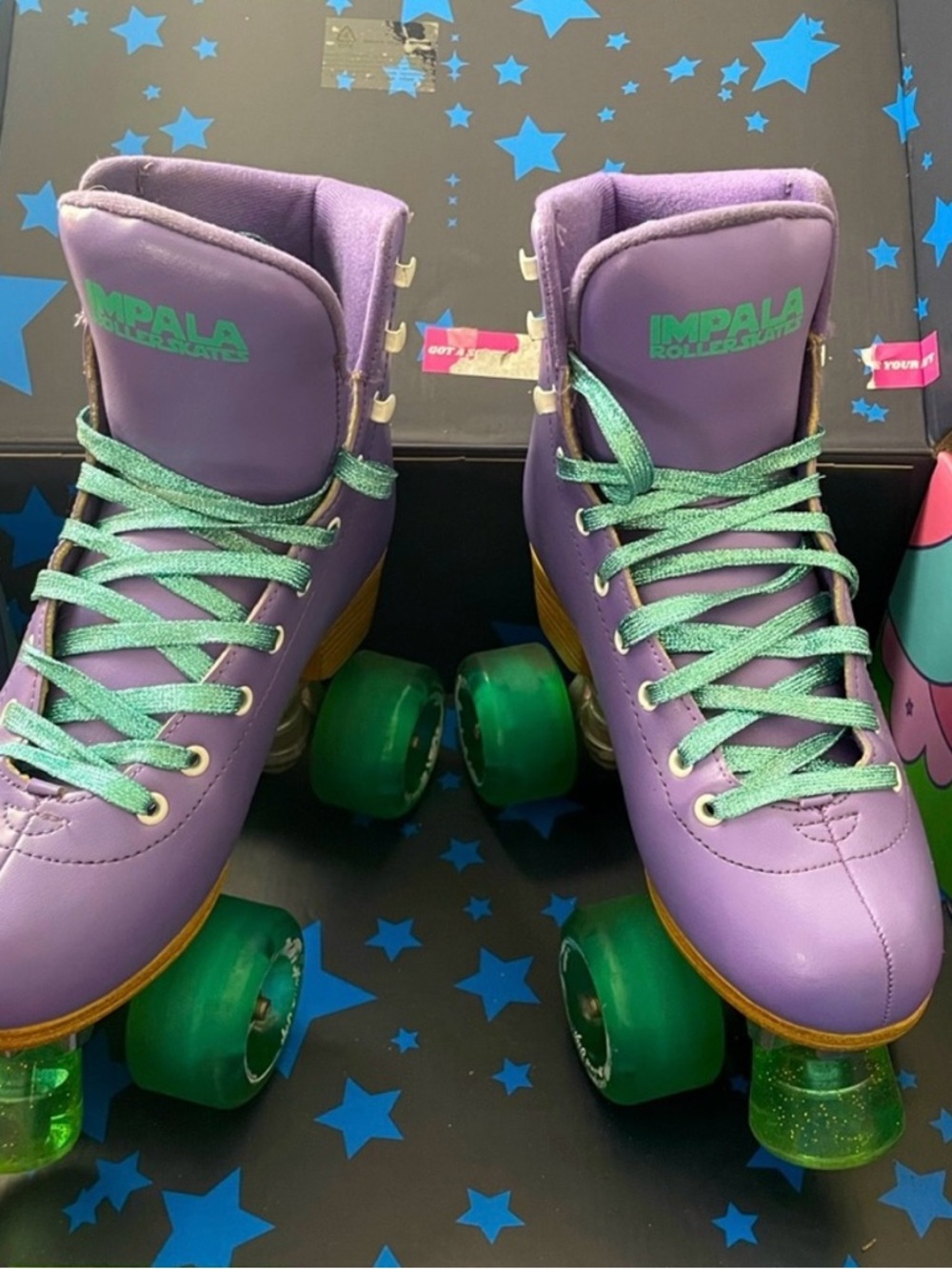 Impala Women's Purple Roller Skates with Green Wheels